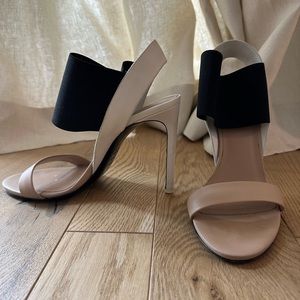 Vince Colorblock Heels with Black Elastic Strap
